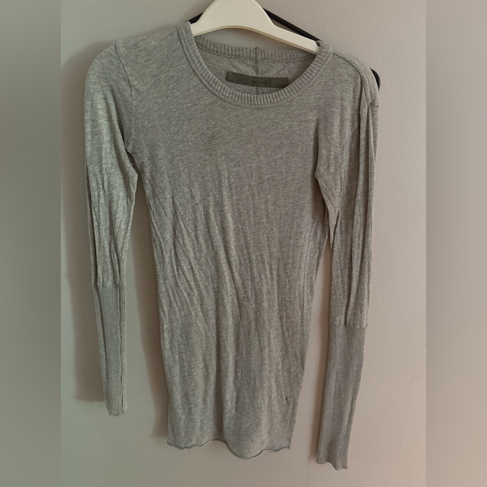 Enza Costa Cotton Cashmere cuffed sweater size S